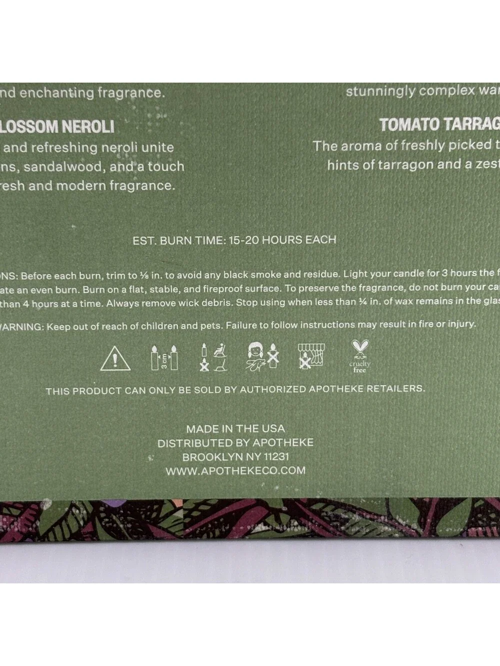 Apotheke Garden Discovery Set 6 Scented 2 Oz Tin Candles 12 Oz Assorted USA